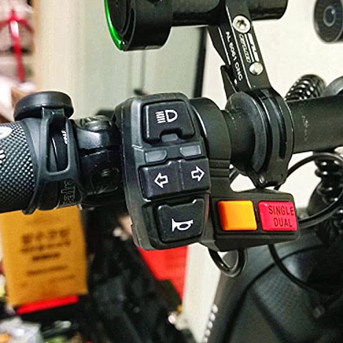 Motorcycle Turn Signal Headlight Horn Switch - 48V Waterproof Light Horn Turn Signal ON/Off Switch for Scooter Electric Bike