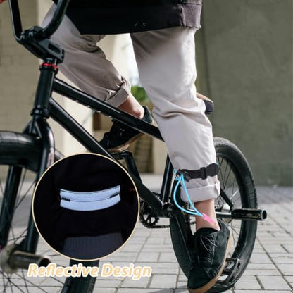 Beaupretty 2 Pcs Reflective Leg Band Straps with Elastic Storage Buckle for Outdoor Cycling and Night Running, Adjustable Polypropylene Fiber Safety Bands for Sports