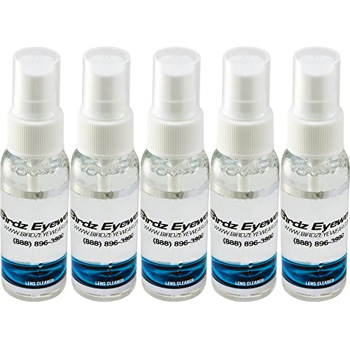 Birdz 5 Eyeglass Sunglass Lens Cleaner Cleaning Kit with Spray Cloth Tool Key Chain