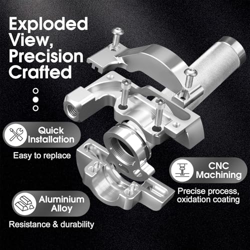 Throttle Grip Throttle Cable Motorcycle 22mm Universal CNC Aluminum Accelerator Throttle Twist Grips Handlebars for KLX CR CRF EXC XR TTR CB SSR ATV Dirt Bike Pit Bike - color: Style-B-Silver