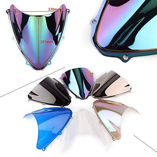 Motorcycle Windshield Fits uzuki GSXR 600/750 2006-2007 K6, Blue - color: Blue