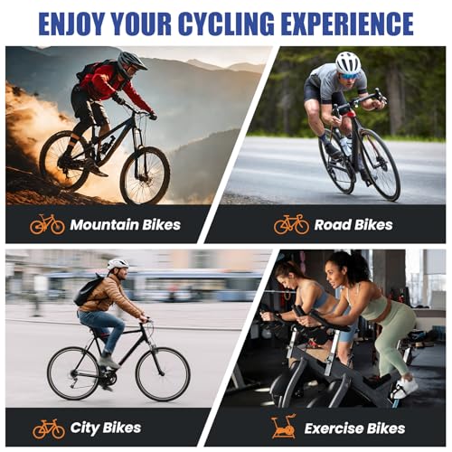 Bike Seat Cushion - Gel Padded Bike Seat Cover for Men & Women, Pressure Relief & Comfort, Extra Thick Bicycle Seat Cushion Fits for Exercise, Mountain, Road & Electric Bike Seats