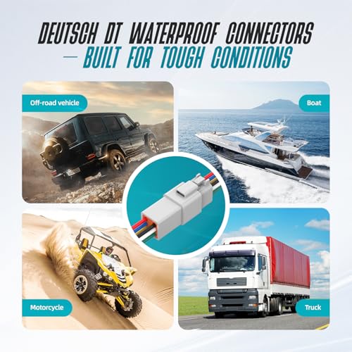 6 Pin DT Connector Kit Gray Waterproof Deutsch Automotive Connectors Kit with Solid Terminals and Sealing Plugs for Car Truck Motorcycle Marine Wiring 14–20 AWG，3 Sets - size: 6 Pin 3 Sets