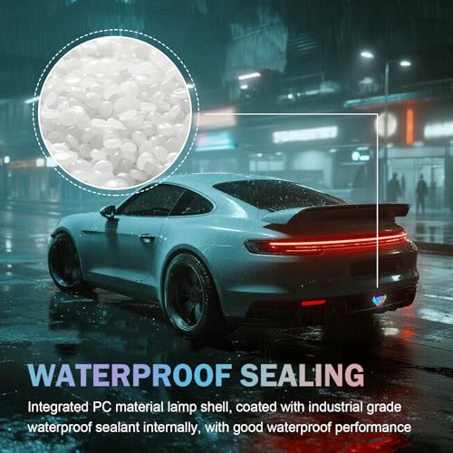 Triangle Strobe Light, Anti-Rear-End Collision Flashing Light, High-intensity LED Safety Warning Tail Lamp, Universal Truck Taillight with Running and Flashing Modes