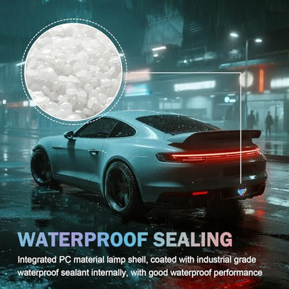 Triangle Strobe Light, Anti-Rear-End Collision Flashing Light, High-intensity LED Safety Warning Tail Lamp, Universal Truck Taillight with Running and Flashing Modes