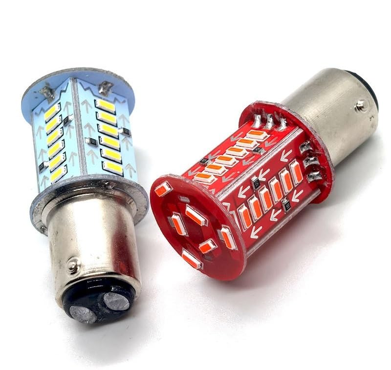 100Pcs 1156 BA15S P21W 1157 BAY15D P21/5W Led Bulb Car Tail Bulb Brake Lights Reverse Lamp Turn Signal Lamp Brake Motorcycle 12V (Color : BAY15D 1157, Size : 28000mAh)