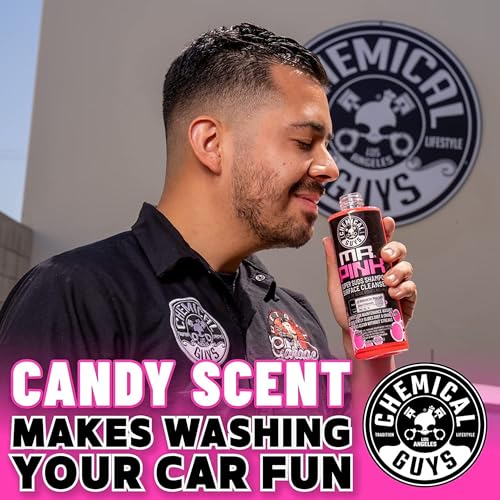 Chemical Guys Mr. Pink Car Wash Soap - 16 oz Super Suds Foaming Car Wash Soap for Cannon, Blaster, or Bucket Washing - pH Balanced, Safe on Wax, Sealant, Ceramic, and Clear Coat Finishes - size: 16 Fl Oz (Pack of 1), style: MR. PINK