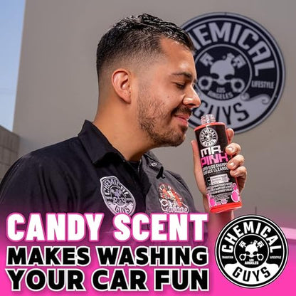 Chemical Guys Mr. Pink Car Wash Soap - 16 oz Super Suds Foaming Car Wash Soap for Cannon, Blaster, or Bucket Washing - pH Balanced, Safe on Wax, Sealant, Ceramic, and Clear Coat Finishes - size: 16 Fl Oz (Pack of 1), style: MR. PINK