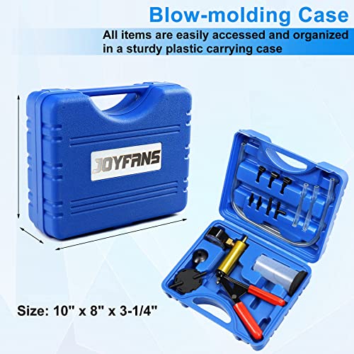 JoyFans 2 in 1 Hand Vacuum Pump Brake Bleeder Kit, One-Man Brake Clutch Fluid Power Steering Fluid Bleeding System Tester Tool for Automotive Motorcycle Car & Kitchen Food Sealing Use (Blue) - color: Blue