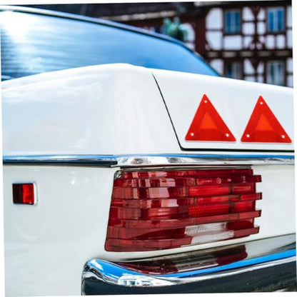 Alipis 6Pcs Slow Moving Vehicle Triangle Reflectors Durable Safety Sign Flexible Mounting for Cars Trucks Enhance Road Visibility Reduce Accidents
