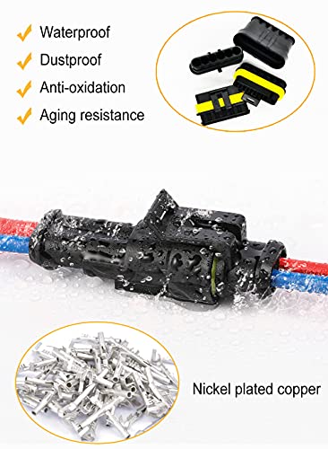 708Pcs Waterproof Automotive Electrical Connector Terminals Wire Connector Plug Kit 1/2/3/4/5/6 Pin (43Sets) - style: 708 pcs