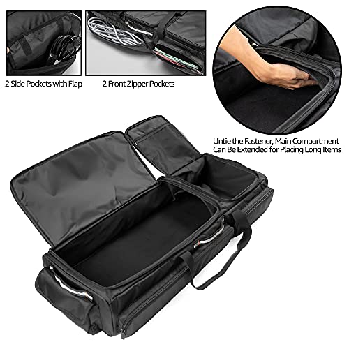 samdew Under Seat Storage Bag Fit for SuperCrew Cab & Crew Cab, Back Seat Double-Compartment Organizer for Truck, Practical Underseat Tool Box with Inner Dividers & Multiple Pockets (Patented Design)