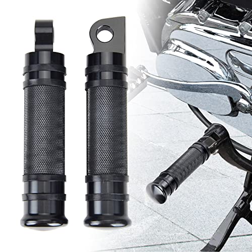 Goldfire Pair Billet CNC Aluminum Motorcycle Foot Pegs Male Mount Footpegs Footrest Compatible with Harley Dyna, Sportster, Forty Eight