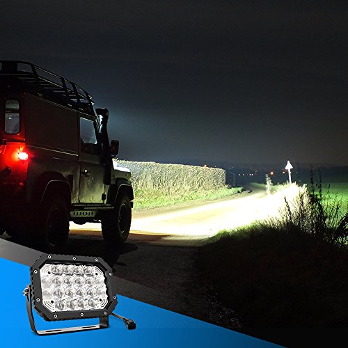Nilight - 14039C-B LED Light bar 2PCS 7.4Inch 100W Spot & Flood Combo 8000LM 5D Square Off Road Fog Driving Lights Roof Bumper Work Light - color: 2Pcs 7.4Inch 100W Lights White