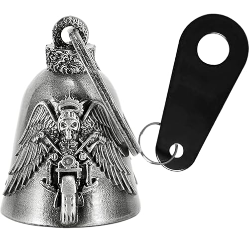 Dream Apparel Motorcycle Bell Guardian Angel Drive Away Gremlin, Biker Bell for Men Women Rider Riding, Good Luck Gift - style: Ghost Rider