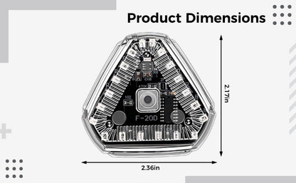 2 Pcs Motorcycle Strobe Lights, Solar Powered Triangle LED Emergency Flashing Warning Lamps, Universal Intense Illumination Signal Lights, USB Rechargeable, Easy Install, Includes Mounting Stickers