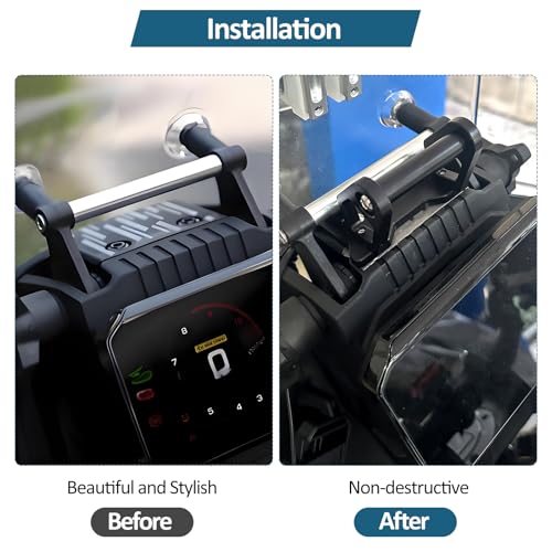 for CFMOTO 450MT MT450 Ibex 450 2024-2025 Motorcycle GPS Phone Holder Auxiliary Device Mount Navigation Extension Brackets(12mm) - size: 12mm