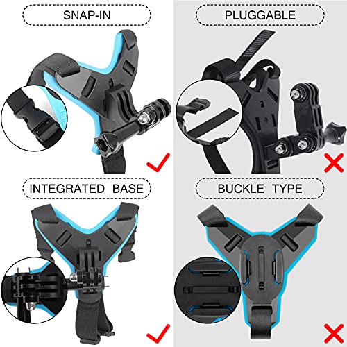 ChromLives Helmet Mount for Gopro, Updated Motorcycle Helmet Chin Strap Mount for Gopro Hero 11 10 9 8 7 6 5 4 3, Xiaomi Yi and More Action Cameras