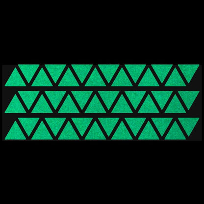 LiteMark Reflective Triangle Sticker for Bike, Helmet, Light Green, 1 Inch - Pack of 42 Pcs - color: Green