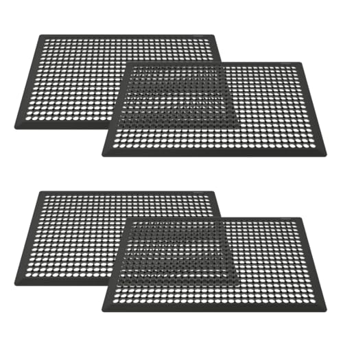 36" Anti Fatigue Large Rubber Floor Mat, Commercial Grade Grease Resistant Kitchen Mat with Drainage Holes for Restaurants,Bars,Commercial,Kitchens,Garages,Black(4 PCS) - size: 36"x24"-4PCS(Anti-Silp Mat)