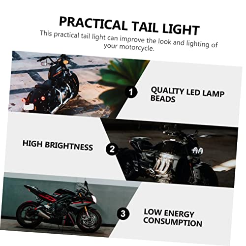 12v Motorcycle Tail Brake Light Turn Signal Function Led Rear Light for Motorcycle Modification and Safety