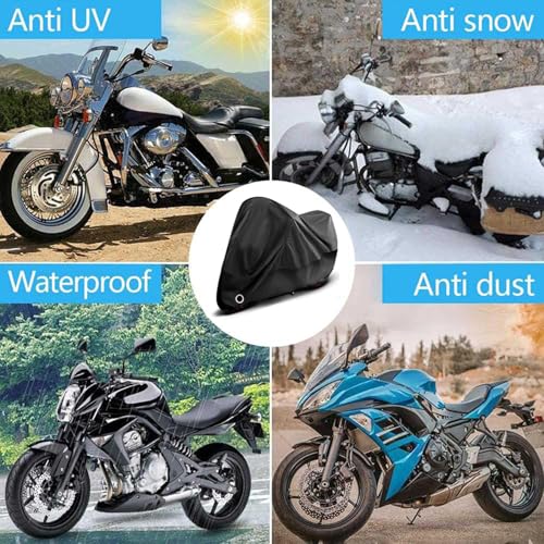 Motorcycle Cover for Yamaha Royal Star Midnight Venture 2002-2007 Protection from Sun Rain Durable Waterproof Outdoor Moped Cover Breathable Protection Accessories BlackStyle