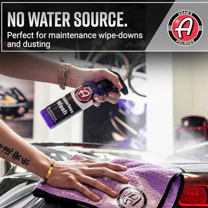 Adam's Polishes Waterless Wash (Gallon) - Cleaning Car Wash Spray for Detailing | Safe Ultra Slick Lubricating Formula for Auto, Boat, Motorcycle, RV | No Garden Hose, Wash Soap, or Foam Cannon - size: 128 Fl Oz (Pack of 1)