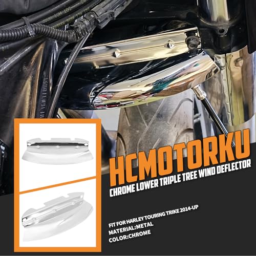 Motorcycle Lower Triple Tree Wind Deflector Fit for Harley Touring Electra Glides Road Glides Road Kings Street Glides 2014-2024 (Chrome) - color: Chrome