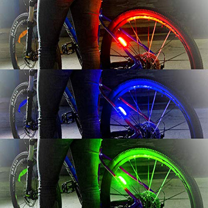 Bike Tail Light USB Rechargeable-Super Bright LED Bicycle Rear Light with Red/Blue/Green Color Waterproof Taillight for Cycling Safety