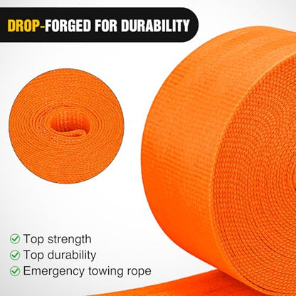 Boat Trailer Winch Strap 2 x 20Inch With Steel Hook 500 LBS Break Strength Winch Strap For Pontoon, Jet Ski, Fishing Boat - color: 2in x 20ft Boat Trailer Winch Strap