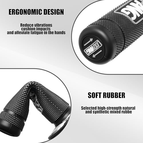 7/8" Motorctcle Handlebar Grips, Non Slip Dirt Bike Hand Handlebar Glue Left & 22mm Right & 24mm Universal for Motercross Most Pit Bike ATV UTVKLX KX EXC XC SX CRF CR YZ WR - color: Style-A-Black