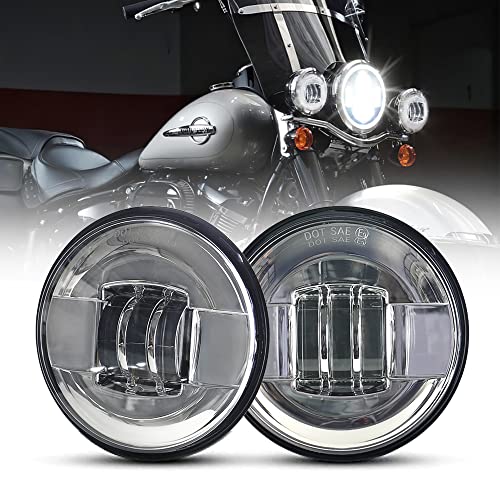 Road king Passing Light 4.5 led Fog Lamps for Motorcycles Auxiliary Light Bulb Motorcycle Projector Driving Lamp (Silver) - color: Silver