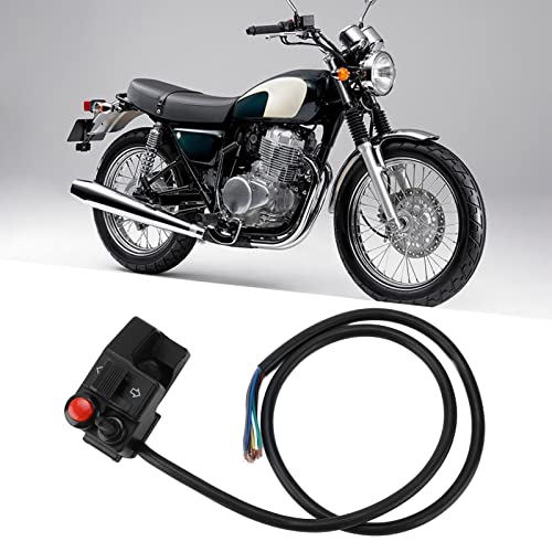 7/8inch Motorcycle Blinker Switch, Motorcycle Blinker Switch, 22mm Left Aluminum Alloy Turn Signal Blinker Push Button with Horn Beam