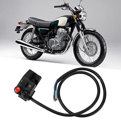 7/8inch Motorcycle Blinker Switch, Motorcycle Blinker Switch, 22mm Left Aluminum Alloy Turn Signal Blinker Push Button with Horn Beam