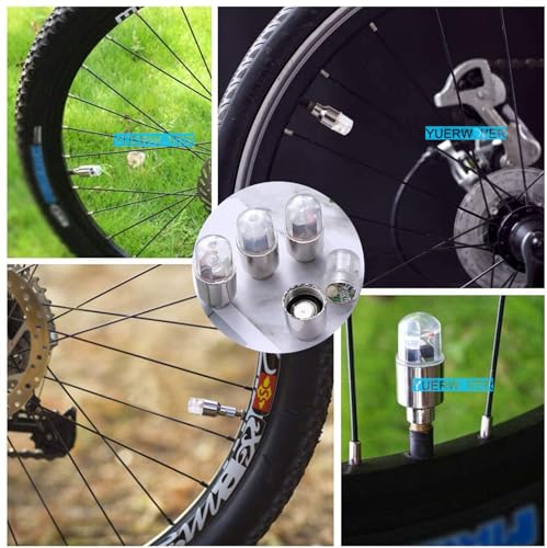 8 Pack LED Valve Stem Caps Lights for Car Tires Wheel Assemblies Light up Air Neon Bicycle Motorcycle Tyre Bike Truck Golf Cart for Kids Men Women(8 Blue) - color: 8 Blue