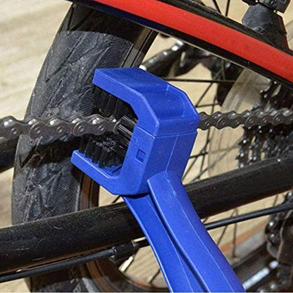 Bike&Motorcycle Chain Brush Set,3 Pack Red Motorcycle Chain Washer Cleaner Cleaning Brush Bicycle Chain Cleaning Brush Remove Dirt Gear Chain Cleaner Suitable for All Kinds of Bikes