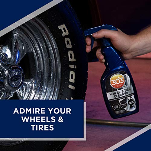 303 Products Wheel and Tire Cleaner - Cleans Both Wheels and Tires Effectively - Tough on Brake Dust - Removes Tire Browning - Foaming Formula, 24 fl. oz. - size: 24 Fl Oz (Pack of 1)