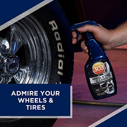 303 Products Wheel and Tire Cleaner - Cleans Both Wheels and Tires Effectively - Tough on Brake Dust - Removes Tire Browning - Foaming Formula, 24 fl. oz. - size: 24 Fl Oz (Pack of 1)