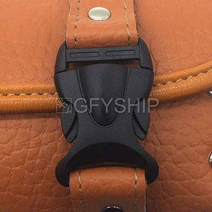 Motorcycle Fork Bag Orange Waterproof Motorbike Tool Bag Handlebar Bag PU Leather Saddlebag Front Rear Storage Tool Pouch