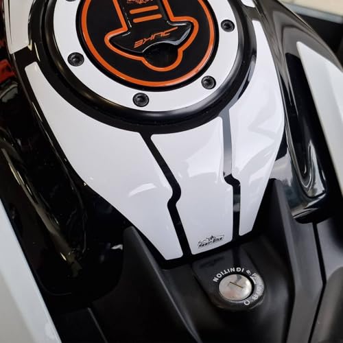 Resin Bike Motorcycle 3D Stickers Compatible with KTM Duke 390 200-2021-2023. Key Area Protection from Impact and Scratches. White Resin Stickers - Made in Italy - color: Duke 390 200, size: Protezioni Zona Chiave