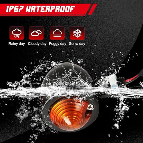 INNOGLOW Motorcycle Turn Signal Lights for Harley Kawasaki Suzuki Yamaha Motorcycle Custom Bike Cruiser Bobber (Aluminum) - color: Style-3