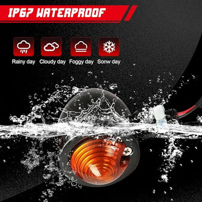 INNOGLOW Motorcycle Turn Signal Lights for Harley Kawasaki Suzuki Yamaha Motorcycle Custom Bike Cruiser Bobber (Aluminum) - color: Style-3