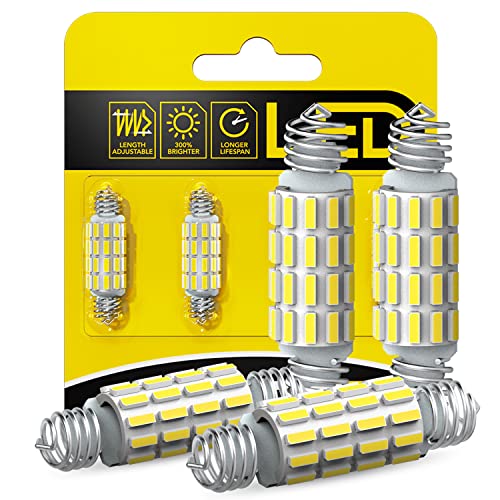 AUXITO 578 LED Bulbs 211-2 212-2 Festoon Bulb 39mm 41mm 42mm LED Lights Bulb 6500K White Extremely Bright 4014 SMD for Car Truck LED Interior Dome Map Door Courtesy Lights License Plate Bulbs, 4 Pack - color: Xenon White, size: 578/41mm