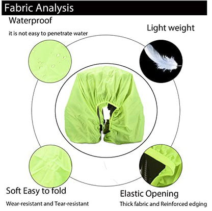 Bicycle Rear Rack Rain Cover Bike Trunk Rain Cover 100L Green - color: 80L - 100L Green, size: 80L - 100L