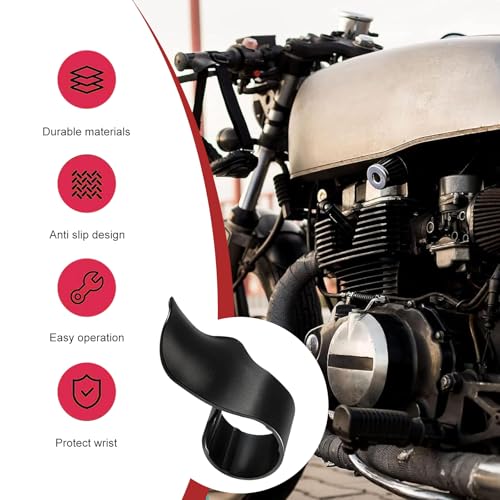 2PCS Motorcycle Throttle Assist, Plastic Motorcycle Cruise Control Assist, 7/8" Handlebar Oil Control Rocker Rest Accelerator Assistant, Universal for Most Motorcycles