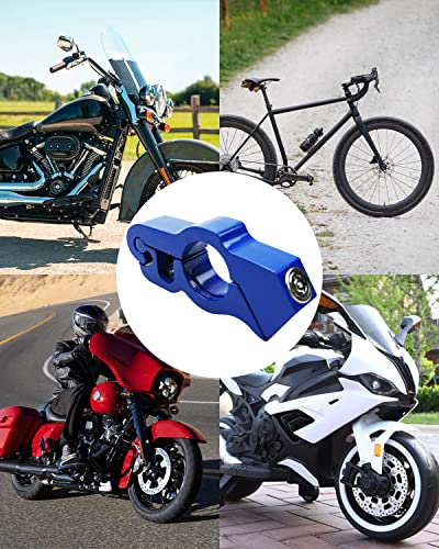 Lock Motorcycle, Heavy Duty Anti Theft Adjustable Bike Handlebar Lock with 2 Keys Protect Your Motorcycle Street ATV, Blue - color: Blue