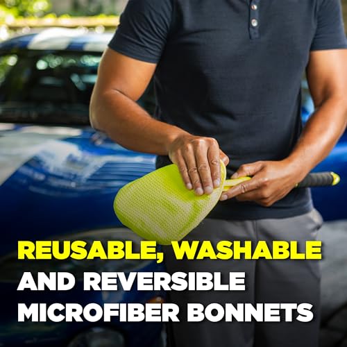 Invisible Glass 95160 Reach & Clean Windshield Cleaning Tool and Car Window Cleaner Tool for Interior and Exterior Auto Glass, Trucks, SUVs, RVs and Home Windows with 2 Microfiber Pads and Storage Bag - size: 1 Count (Pack of 1)