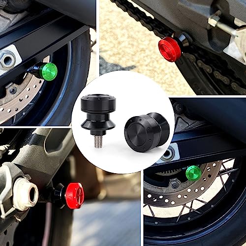 M8 Swing Arm Spools Sliders Compatible with Bandit Z800,ZX-10R/25R,Ninja 400R, RC51, Z650,Z800,Z900,GSX-R 600/750/1000, Universal Motorcycle Swing Arm Stand Swing Arm Bobbins - color: Green, size: M8X35