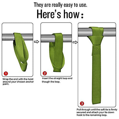 Seamander Ratchet Tie Down Straps 500 Load Capacity & 1,500 Lbs Breaking Strength (4 Pack & 4 Soft Loops)