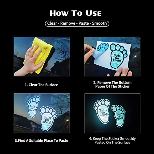 2pcs High Intensity Reflective New Driver Car Sticker Waterproof Student Driver Please Be Patient Decal for Car Window Bumper Reflective Night Safety Warning Decal (White) - color: White